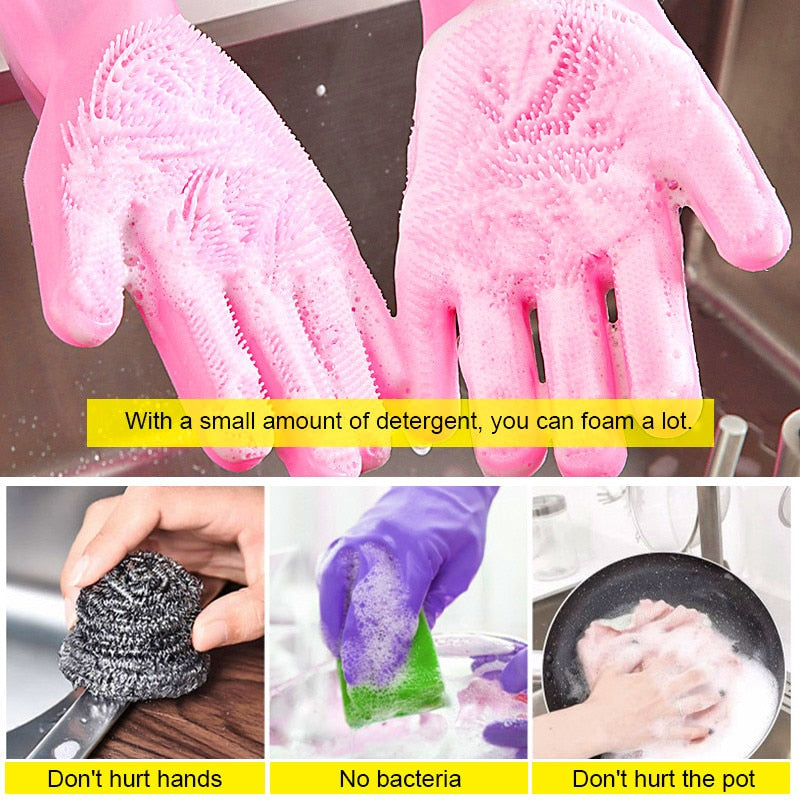 Reusable silicone gloves