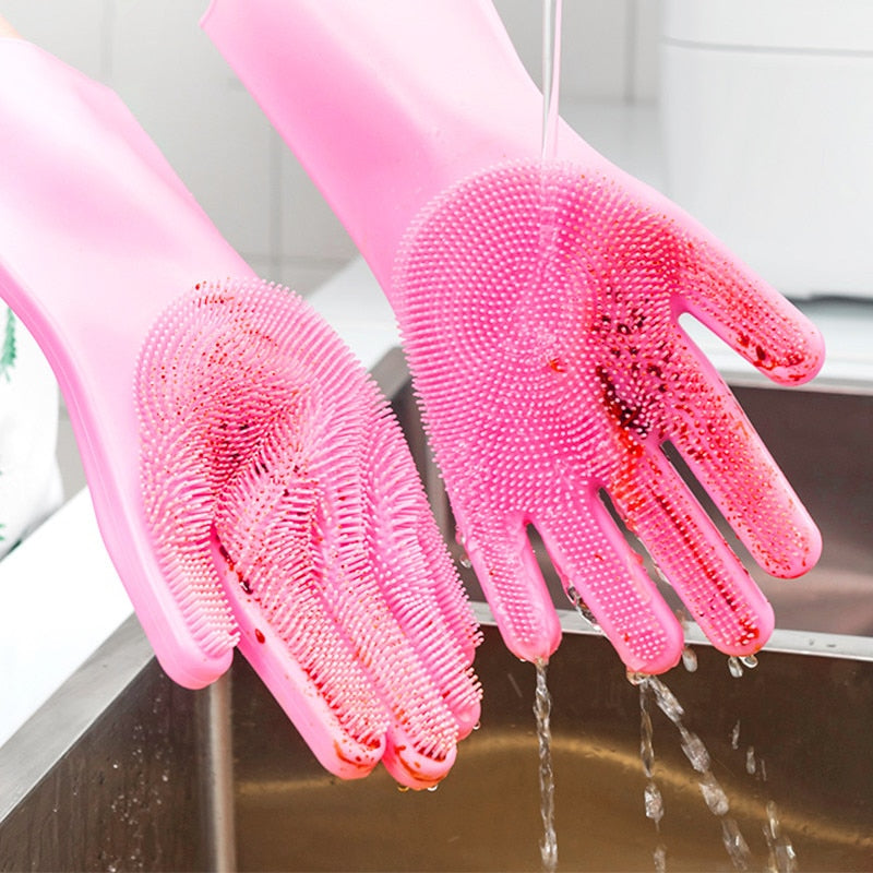 Reusable silicone gloves
