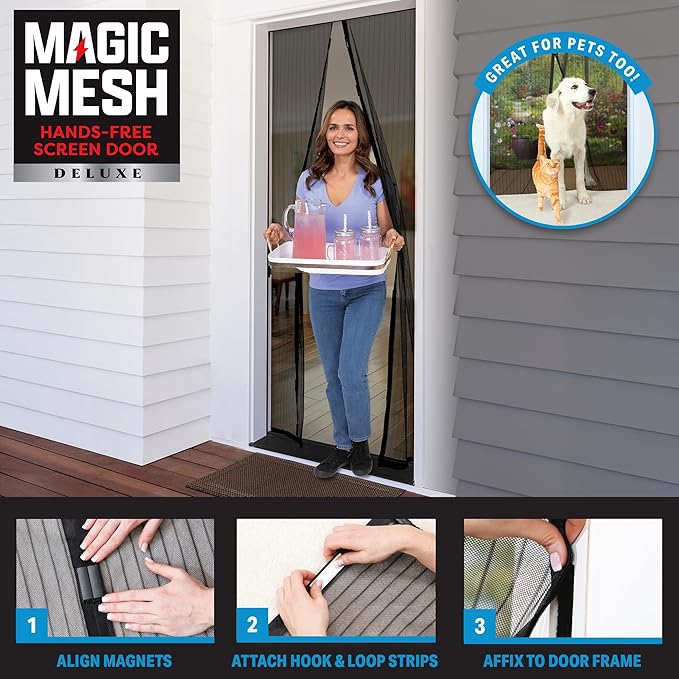Magic Mesh Hands Free Magnetic Screen Door
