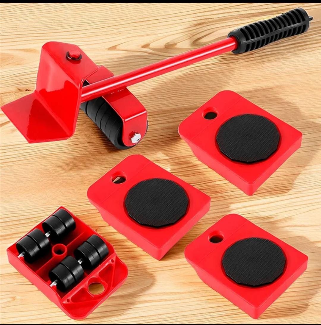 (5 In 1) Heavy Furniture Move Tool Transport Lifter Shifter Moving Kit