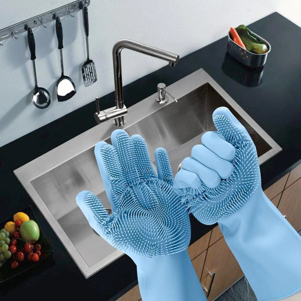 Reusable silicone gloves